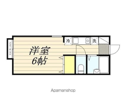東京都目黒区原町１丁目[1R/20.03m2]の間取図