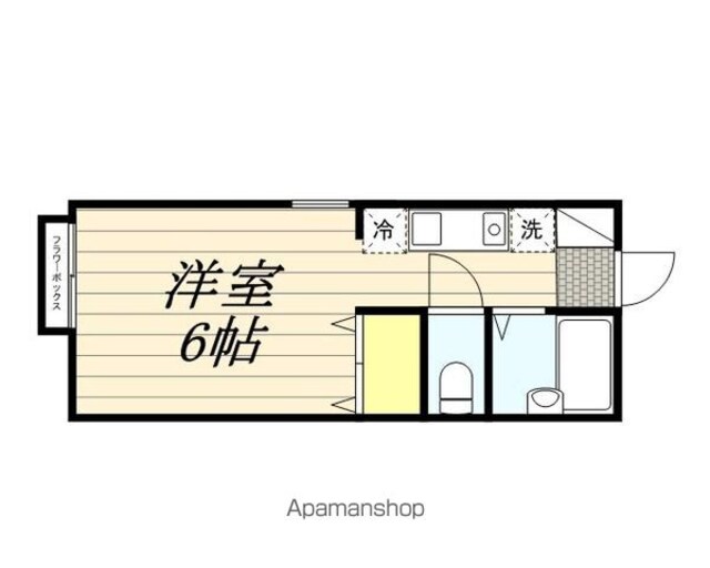 東京都目黒区原町１丁目[1R/20.03m2]の間取図
