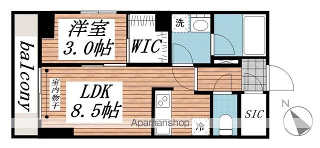 八幡宿マンションの間取り写真