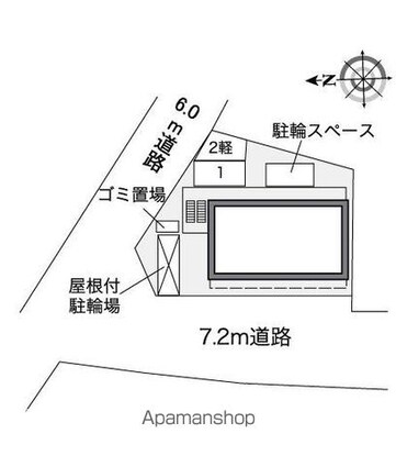 レオパレスシュピッツェ[1K/19.87m2]の配置図