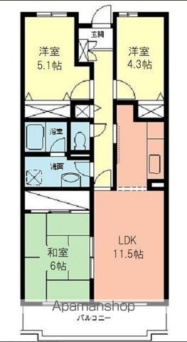グランベル本厚木の間取り写真