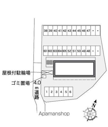 レオパレスイーグルⅥ[1K/26.08m2]の配置図