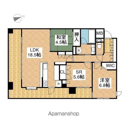 ベレーサ鶴舞公園[3LDK/81.43m2]の間取図