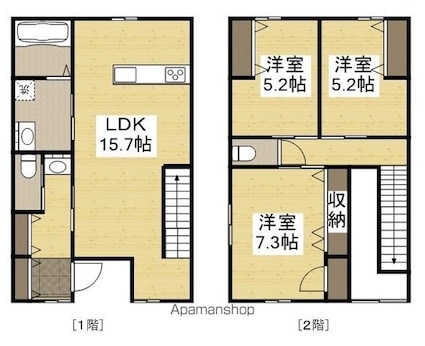 グランメゾンクレスト南蔵王Ⅱ[3LDK/91.91m2]の間取図