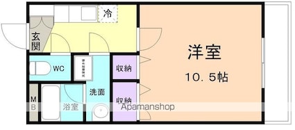 Ｍトゥルケーゼ[1K/32m2]の間取図
