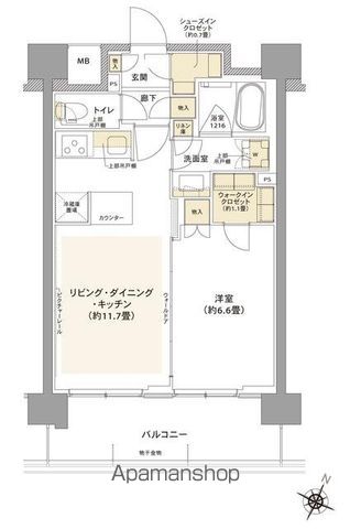 【コムレジ赤羽　賃貸棟の間取り】