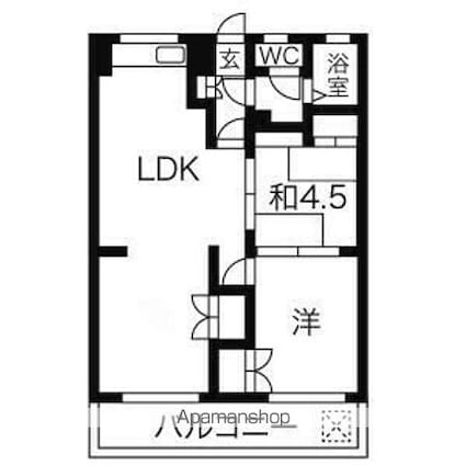 プリミエール平和ヶ丘[2LDK/56.7m2]の間取図