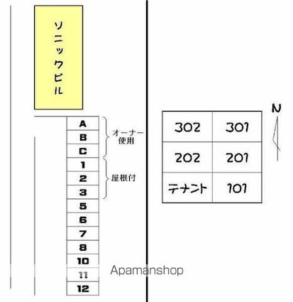 アクシス２１[1K/23.1m2]の配置図