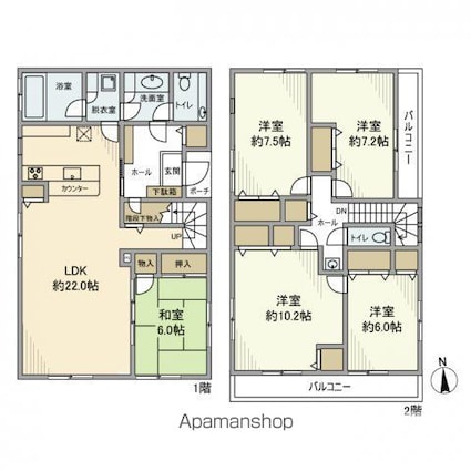 代沢戸建[5LDK/145.11m2]の間取図