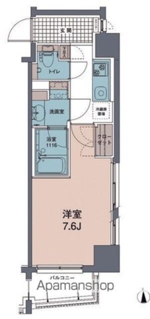 トワ・テ・メゾン[1K/27.64m2]の間取図