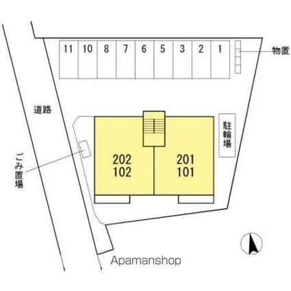 コンフォート山脈[3LDK/73.33m2]の配置図