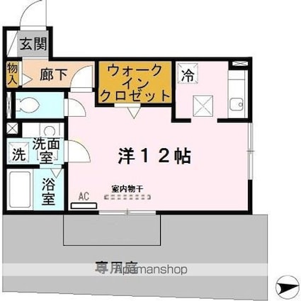 ネオハウス　パティオ[1R/34.72m2]の間取図