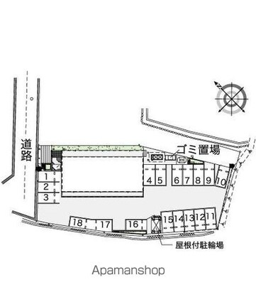 レオパレスＡｐｐｒｏａｃｈ２[1K/25.76m2]の配置図