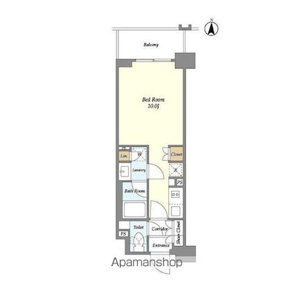 ラティエラ両国[1R/25.95m2]の間取図