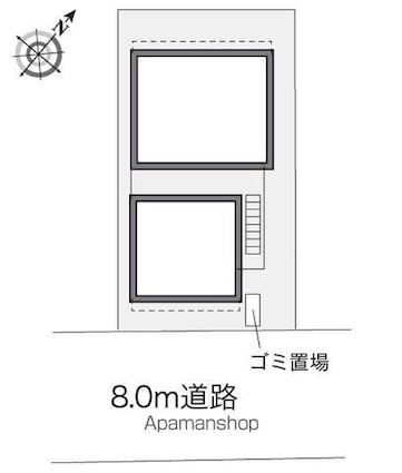 レオパレス杉壱番館[1K/19.87m2]の配置図
