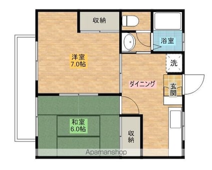 キャトルセゾン[2DK/40.57m2]の間取図