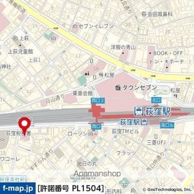 スカイコートエクセレント荻窪（エクセレント荻窪・平井ビル）[1K/16.8m2]の配置図