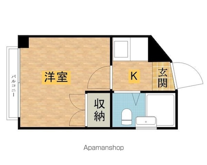 マルシンハイツ[1K/15m2]の間取図