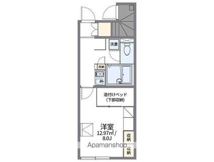 レオパレス高宮　Ｋ２[1K/23.61m2]の間取図