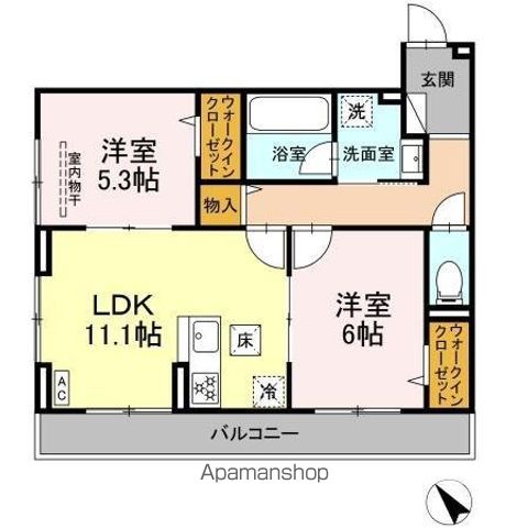 D PAINA 鴨居IIの間取り写真