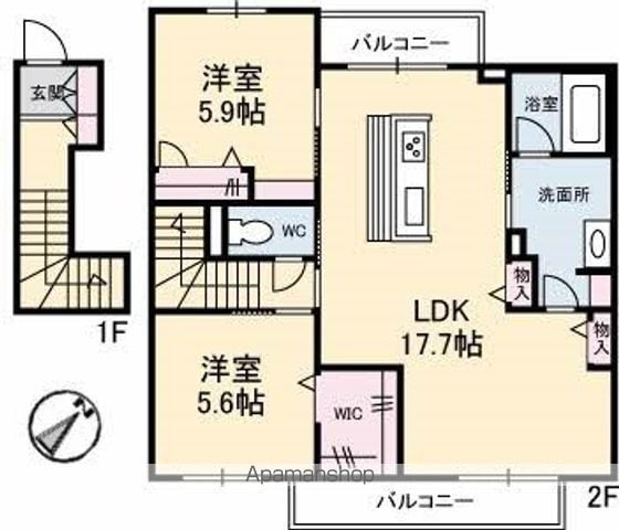 アンソレイユ A棟の間取り写真
