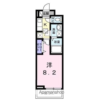 ヴィラ　エクセレーナ[1K/26.08m2]の間取図