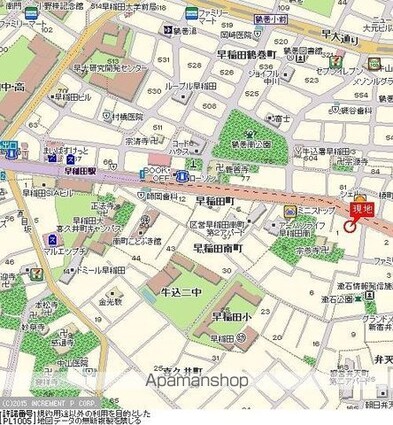 東京都新宿区弁天町[1R/23.26m2]の周辺