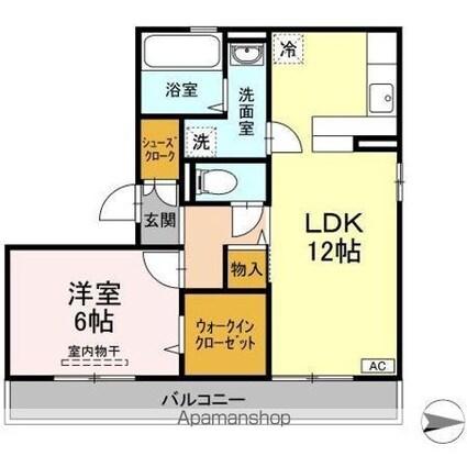 桜サライ[1LDK/48.04m2]の間取図