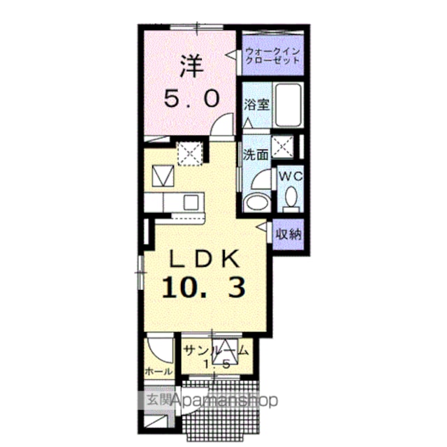 サン　メゾン[1LDK/41.15m2]の間取図