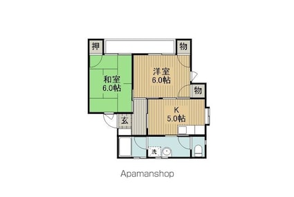 パークコート小泉[2K/41.4m2]の間取図