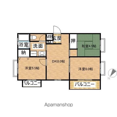 ロイヤル東園田の間取り写真