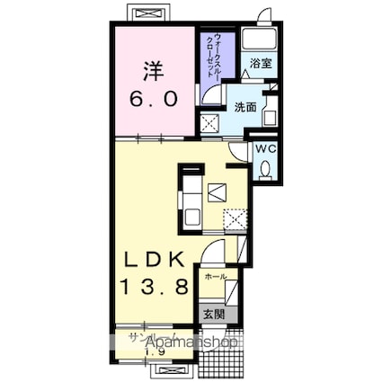 ヌーベル[1LDK/50.14m2]の間取図