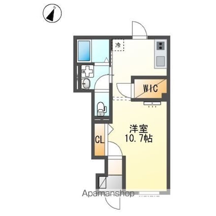 パレス北野[1R/30.15m2]の間取図