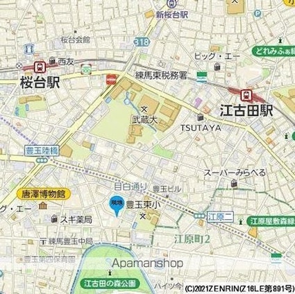 ＯＲＳＵＳ新江古田[1K/25.23m2]の配置図