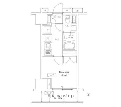 東京都墨田区押上１丁目[1R/24.65m2]の間取図
