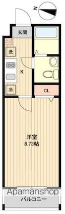 アーバハイツ扇大橋[1K/25.37m2]の間取図