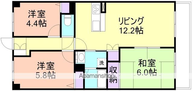 【岩出市西国分のマンションの間取り】