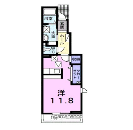リトモ　フェリーチェ　Ⅵ[1R/34.15m2]の間取図