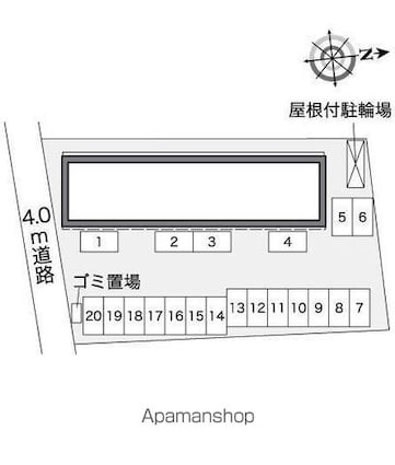 香川県丸亀市土器町東５丁目[1K/23.61m2]の配置図