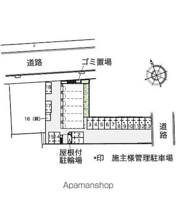 レオネクストシルフ[1K/23.61m2]の配置図