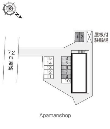 レオパレス東[1K/19.87m2]の配置図