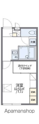 レオパレスおうみ[1K/21.81m2]の間取図