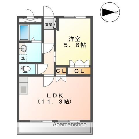 メゾンドコンフォース　Ⅰの間取り