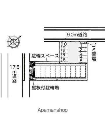 レオパレス富[1K/23.18m2]の配置図