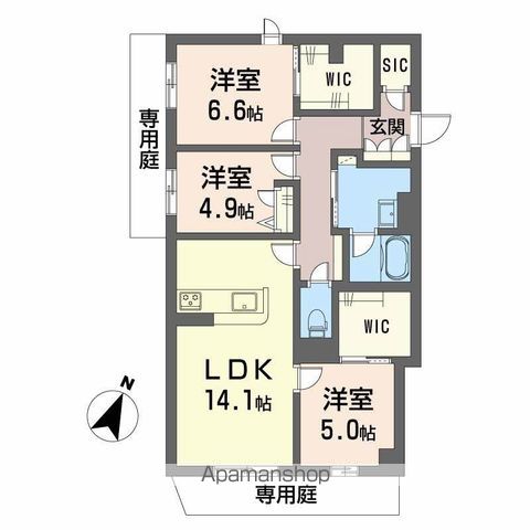 シャーメゾン吉塚２１１の間取り