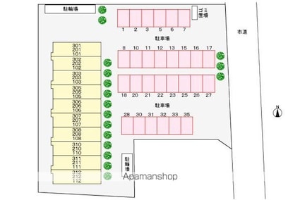 ＮＥＳＴスエヒロ[1K/30.66m2]の配置図