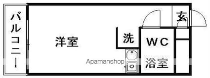 ライオンズマンション太子堂第２[1R/18.63m2]の間取図