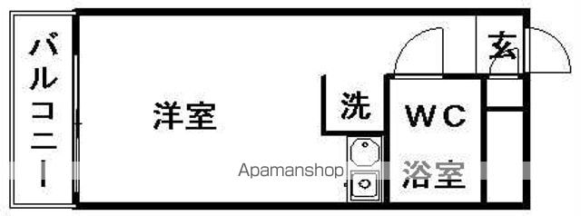 ライオンズマンション太子堂第２[1R/18.63m2]の間取図