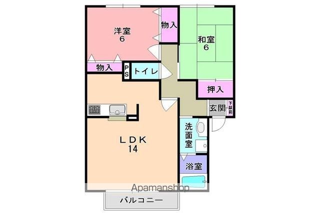 セジュールならやま IIの間取り写真