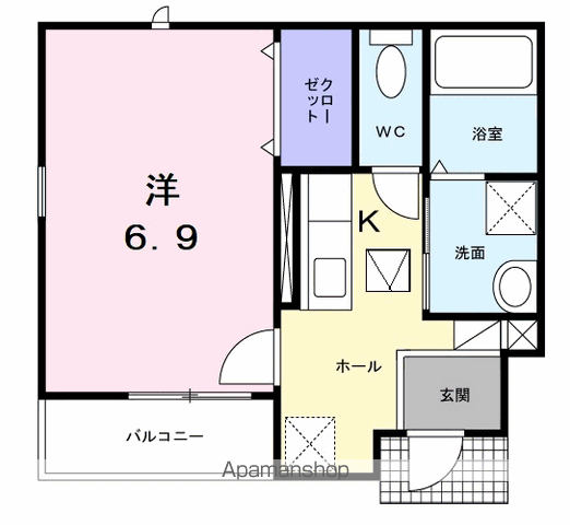 立川市柴崎町のアパートの間取り